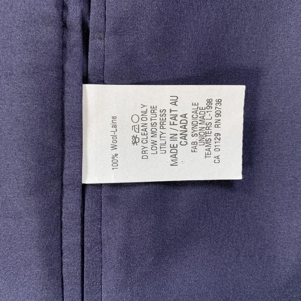 Lauren Ralph Lauren Blazer Mens 46L Navy 100% Wool Gold Button Sport Coat Jacket